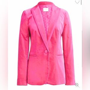 NWT J. Crew Vibrant Pink Velvet Women's Blazer size 8